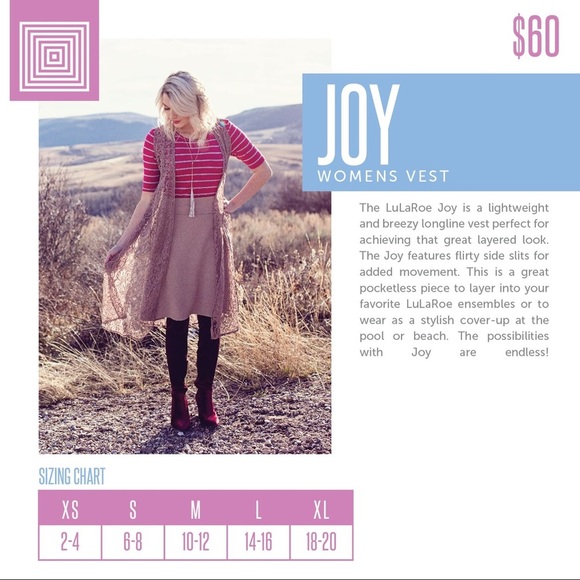 Lularoe Joy Vest XL Black Blue Red Duster - Picture 9 of 9